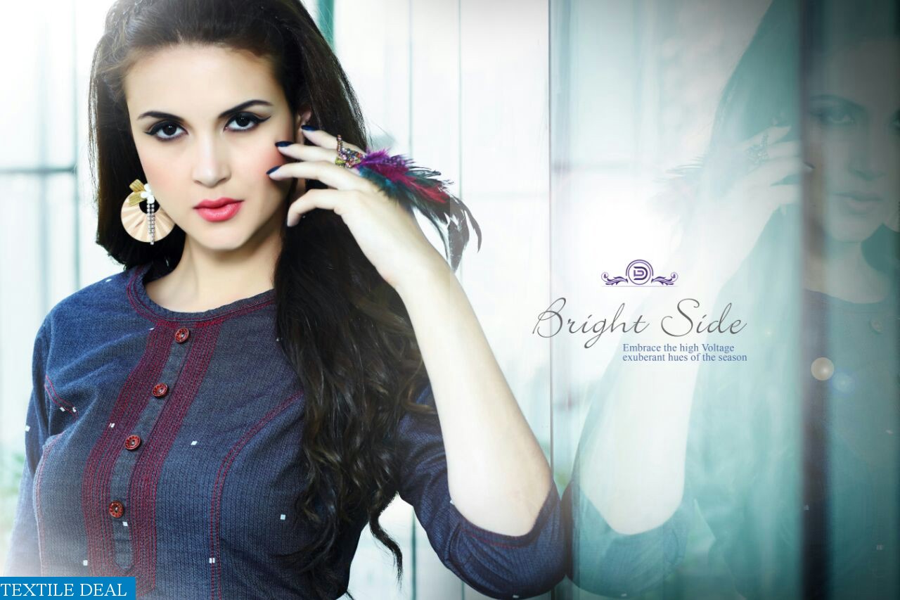 Flashy Wholesale Ready made Denim kurtis